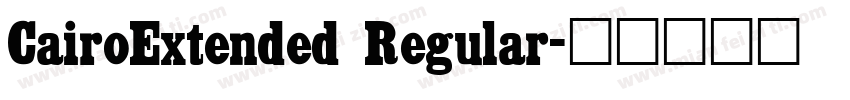 CairoExtended Regular字体转换